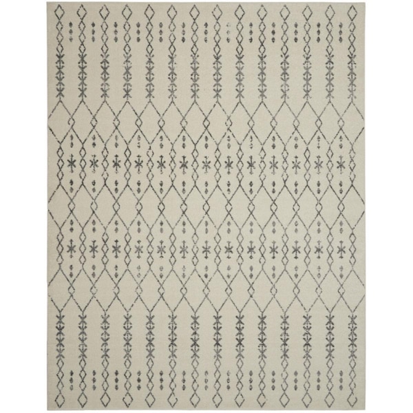 Palacedesigns 8 x 10 ft. Ivory & Gray Geometric Area Rug PA3670710 - main